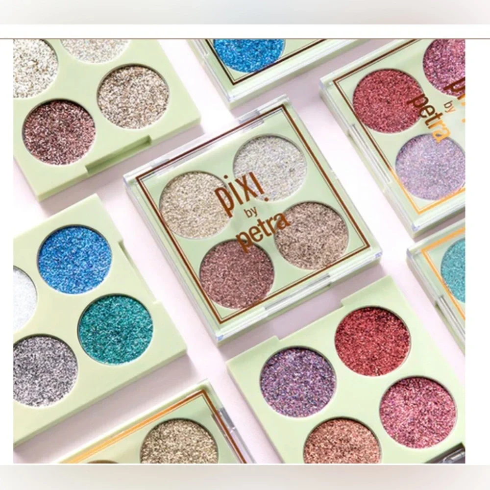 Pixi by Petra blue pearl Glitter-y Eye Quad‎ eyeshadow palette new